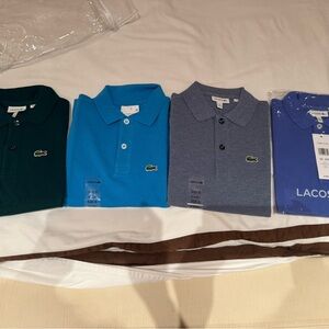 Lacoste Polo Collection - hunter green, teal blue, gray blue, cobalt blue